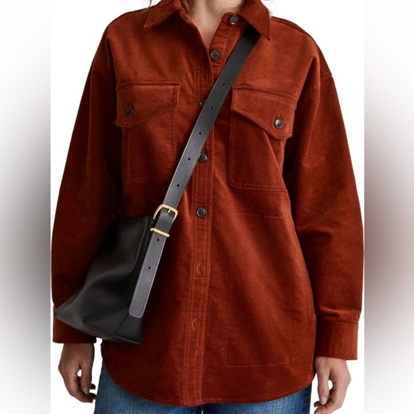 NWT | Madewell | Stretch Twill Oversized Shirt Jacket - Picture 3 of 17